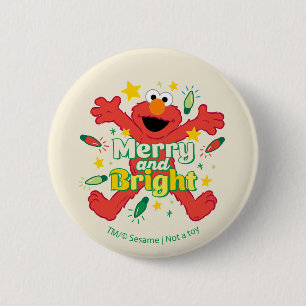 Elmo   Merry und Bright Button