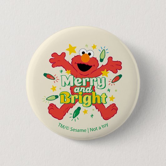 Elmo | Merry und Bright Button (Vorderseite)
