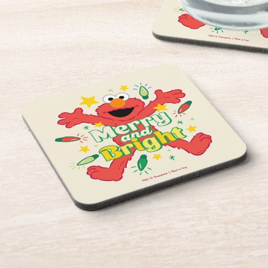 Elmo | Merry und Bright Getränkeuntersetzer (Linke Seite)