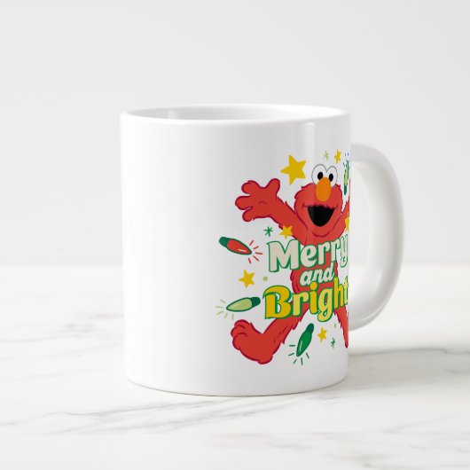 Elmo | Merry und Bright Jumbo-Tasse (Vorderseite Rechts)