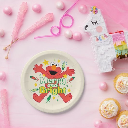 Elmo | Merry und Bright Pappteller (Party)