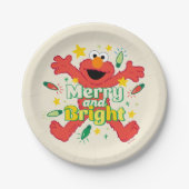 Elmo | Merry und Bright Pappteller (Vorderseite)