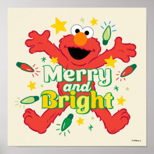 Elmo Merry und Bright Poster