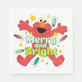 Elmo | Merry und Bright Serviette (Vorderseite)