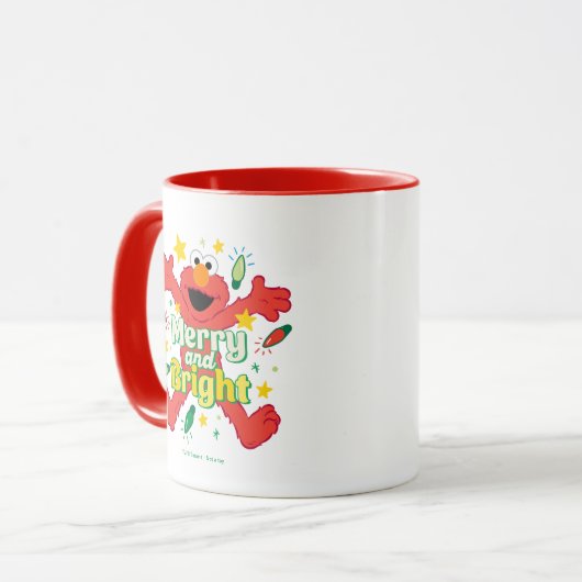 Elmo | Merry und Bright Tasse (Vorderseite Links)