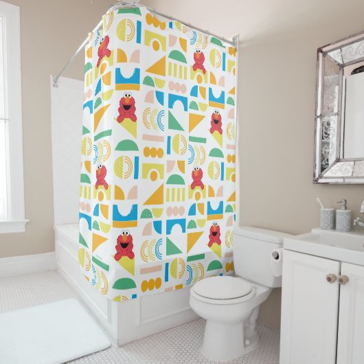 Elmo Minimalistisch Pattern Duschvorhang (Beispiel)