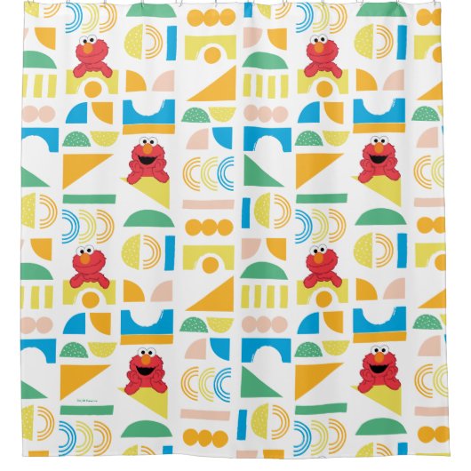 Elmo Minimalistisch Pattern Duschvorhang (Vorderseite)