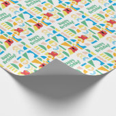 Elmo Minimalistisch Pattern Geschenkpapier (Ecke)