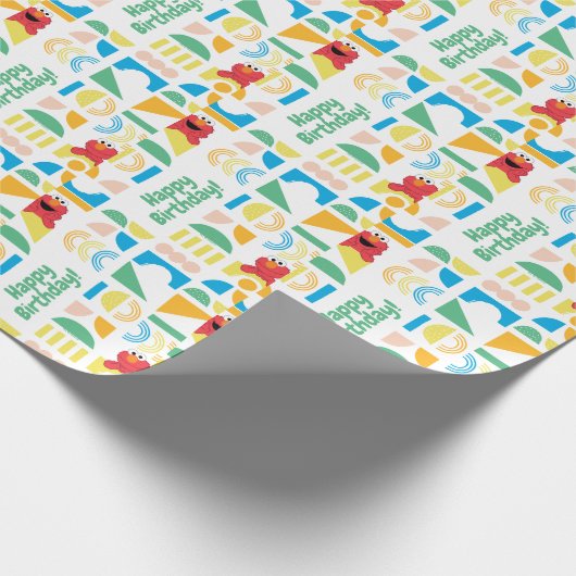 Elmo Minimalistisch Pattern Geschenkpapier (Ecke)