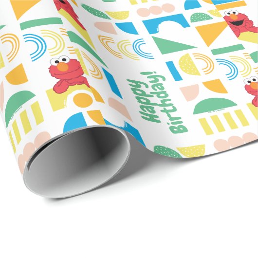 Elmo Minimalistisch Pattern Geschenkpapier (Rolleneckpunkt)