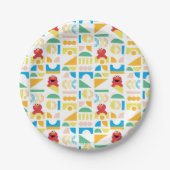 Elmo Minimalistisch Pattern Pappteller (Vorderseite)