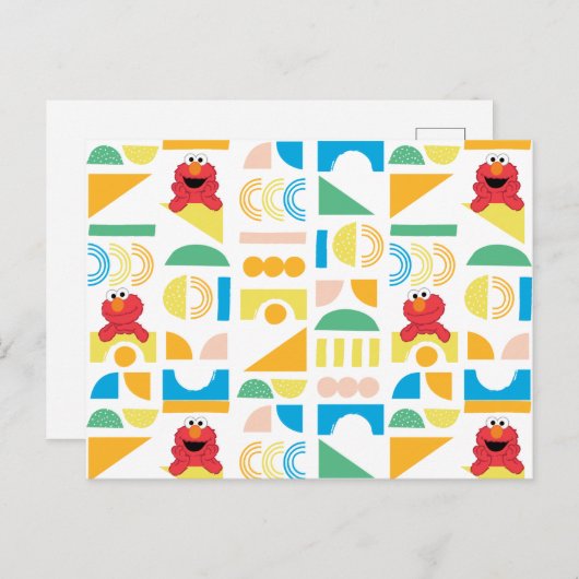 Elmo Minimalistisch Pattern Postkarte (Vorne/Hinten)
