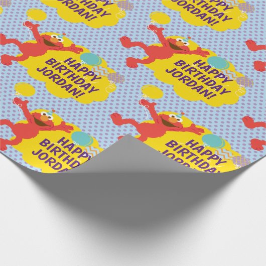 Elmo mit Party Balloons Muster Geschenkpapier (Ecke)