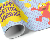 Elmo mit Party Balloons Muster Geschenkpapier (Rolleneckpunkt)