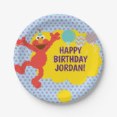 Elmo mit Party Balloons Muster Pappteller (Vorderseite)