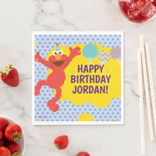 Elmo mit Party Balloons Muster Serviette (Beispiel)