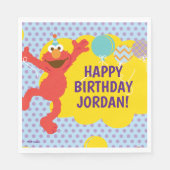 Elmo mit Party Balloons Muster Serviette (Vorderseite)