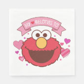 Elmo My Heart Belongs Serviette (Vorderseite)