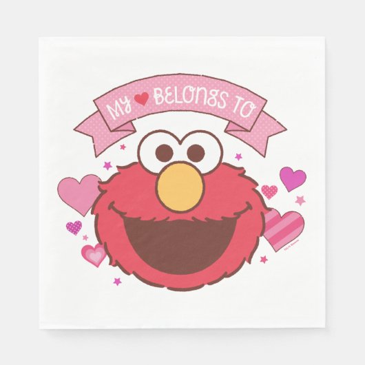 Elmo My Heart Belongs Serviette (Vorderseite)