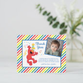 Elmo Neutral Birthday Dankeskarte (Stehend Vorderseite)