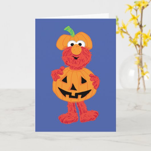 Elmo| Niedlich als Kürbis Karte (Gelbe Blume)