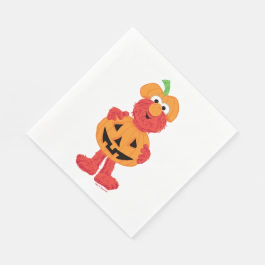 Elmo | Niedlich als Pumpkin Serviette (Ecke)
