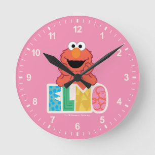 Elmo Niedlich & Fun Runde Wanduhr