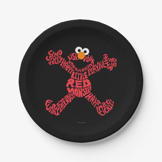 Elmo Pattern Fill Pappteller (Vorderseite)