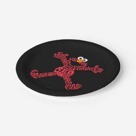 Elmo Pattern Fill Pappteller (Schrägansicht)