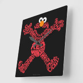 Elmo Pattern Fill Quadratische Wanduhr (Winkel)