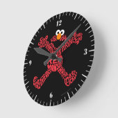 Elmo Pattern Fill Runde Wanduhr (Winkel)