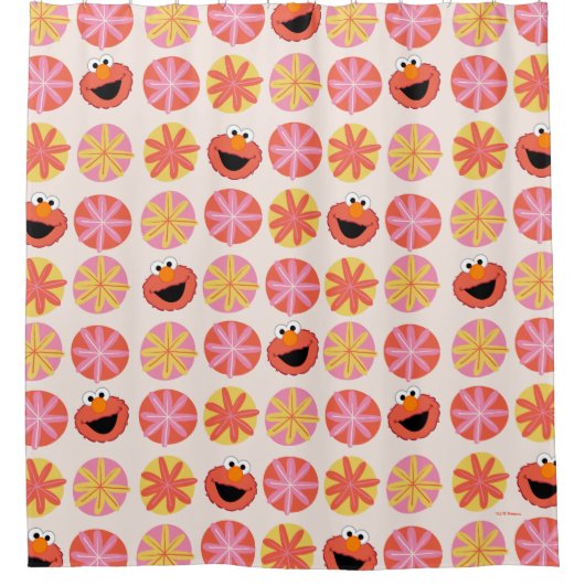 Elmo Pom-Pom Muster Duschvorhang (Vorderseite)