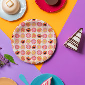 Elmo Pom-Pom Muster Pappteller