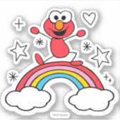 Elmo Rainbow Doodley Graphic Aufkleber (Vorderseite)