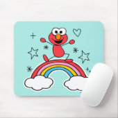Elmo Rainbow Doodley Graphic Mousepad (Mit Mouse)