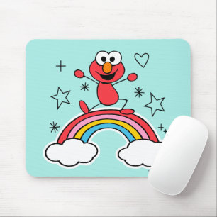 Elmo Rainbow Doodley Graphic Mousepad