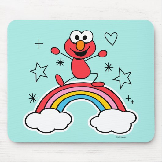 Elmo Rainbow Doodley Graphic Mousepad (Vorne)