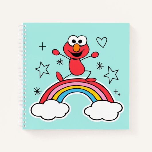 Elmo Rainbow Doodley Graphic Notizblock (Vorderseite)