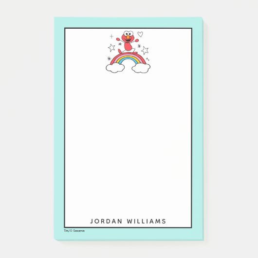 Elmo Rainbow Doodley Graphic Post-it Klebezettel (Vorderseite)