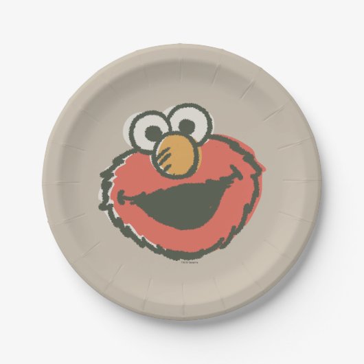 Elmo Retro Pappteller (Vorderseite)