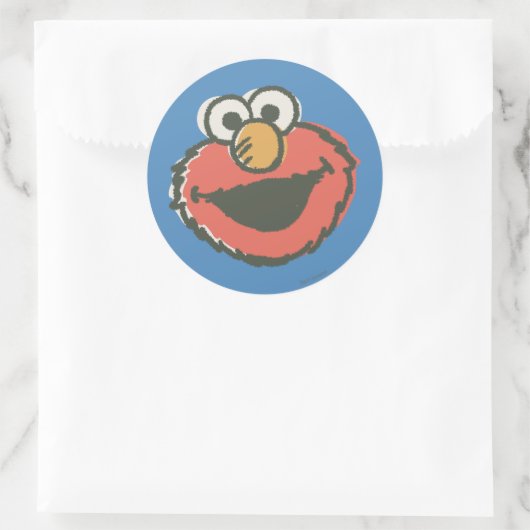 Elmo Retro Runder Aufkleber (Tasche)
