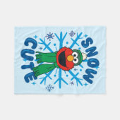 Elmo Schnee Cute Fleecedecke (Vorderseite (Horizontal))