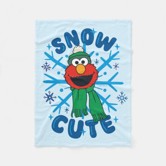 Elmo Schnee Cute Fleecedecke (Vorderseite)