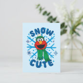 Elmo Schnee Cute Postkarte (Stehend Vorderseite)