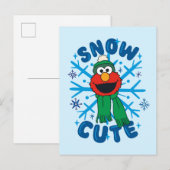Elmo Schnee Cute Postkarte (Vorne/Hinten)