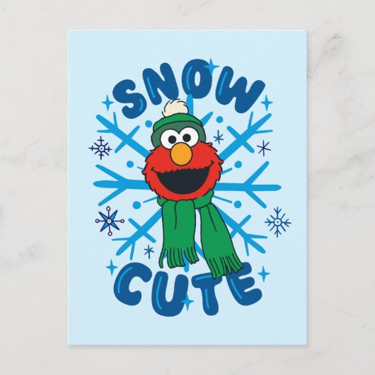 Elmo Schnee Cute Postkarte (Vorderseite)