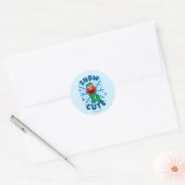 Elmo Schnee Cute Runder Aufkleber (Umschlag)