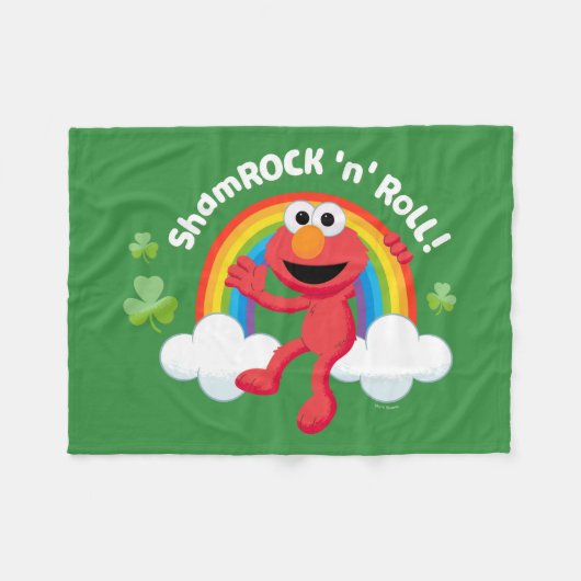 Elmo | Shamrock 'n' Roll Regenbogen Fleecedecke (Vorderseite (Horizontal))