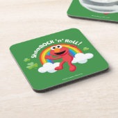 Elmo | Shamrock 'n' Roll Regenbogen Getränkeuntersetzer (Linke Seite)