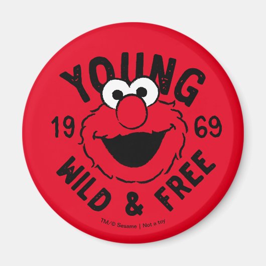 Elmo-Skate-Logo - Junge, Wilde & Freie 1969 Magnet (Vorne)